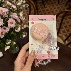 Butterfly Pearl Pendant T6S Bluetooth Protective Case Girls Heart Soft Silicon Shell Anti-Fall for Green Union HiTune T6 Earphones