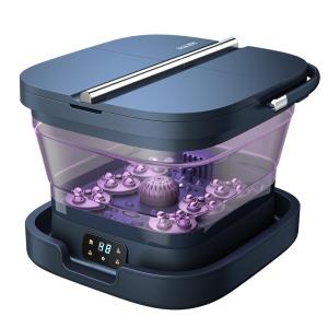 AUX Automatic Foldable Foot Bath Tub Constant Temperature Heating Massage Home Electric Foot Therapy Wash Basin with Waterproof Cover