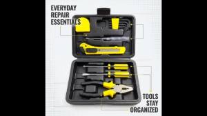 Brangdy | 12Pcs Portable Tool Kit with Storage Case DIY Camping Outdoor Home Workshop Repair Set Multi Purpose Maintenance