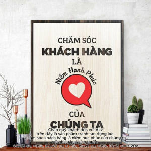 Tranh gỗ 3D cắt lớp – Chăm sóc khách hàng là niềm hạnh phúc của chúng takhông chỉ là khẩu hiệu – đó là tinh thần cốt lõi của dịch vụ chuyên nghiệp. Khi sự hài lòng của khách hàng trở thành niềm vui của đội ngũ