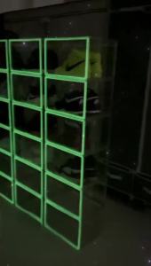 Boxshark (Luminous)Stackable Transparent Shoes Storage Box Handbag Storage Organizer Acrylic Display Box