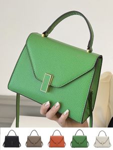 Sample Room Decoration Cloakroom Soft Bag Celebrity Same Style Pure Color Satchel Kelly Bag Minimalist Shoulder Small Square Bag