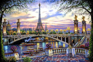 500 1000 1200 2000pcs Jigsaw Puzzle Eiffel Tower And Paris Bridge With River Seine Cityscape For Adults Family Fun Brain Teaser