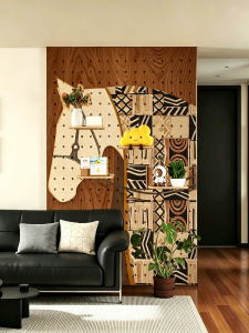 BEIQIVI | Retro Style Solid Wood Custom Wall Shelf