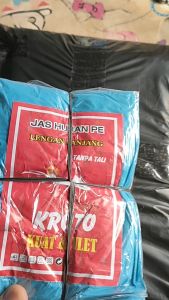 Jas Hujan Plastik LDPE: Setelan Dewasa Isi 12 Pcs