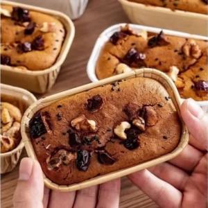 Bộ 50 Khuôn Làm Bánh Hình Chữ Nhật Dùng Một Lần Giấy Chống Dính Mini Nướng Bánh Cho Plumcake Bánh Bánh Mì Màu Nâu