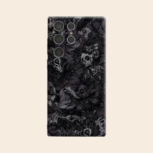 Dark Skull Bat Texture Luxury Fashion Full Lens Protective Case for Samsung Galaxy S26 S25 S24 A56 A36 Plus Ultra