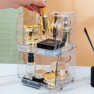 กล่องใส่หนังสือ 2 ประมาณ กล่องเก็บเครื่องสำอาง กล่องเก็บของแบบใส กล่องเก็บของมีหูจับ กล่องพลาสติกใส กล่องจัดระเบียบ 2 ประมาณ ใส่ของได้เยอะ OfficeME