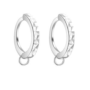 20PCS Genuine 925 Sterling Silver Color Girls Women Hoop Earrings DIY Components Jewelry  Findings for Handmade