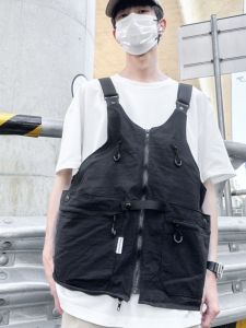Parka American Retro Multi-Pocket Sleeveless Nylon Vest Vest Outdoor Functional Dual-Use Shoulder Bag Outwear Outdoor Bag