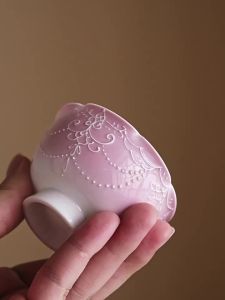 JISU | Hũ Đựng Trà Sứ Màu Hồng Chống Ẩm