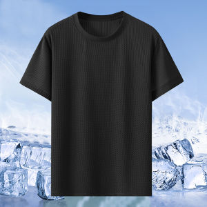 【4XL-11XL】180KG Can Wear Big Plus Size Fat Oversized Quick Drying Ice silk Has a Unique Texture Mens Sleeveless T-Shirt Loose Casual Cool Summer Sports