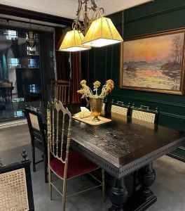 Retro French Style Bookcase Display Cabinet Villa Living Room Dining Table Chair Full Wall Display Storage Cabinet Whole House