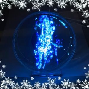 🎄⛄🎁 11cm Christmas lights Holographic display speaker with bluetooth & remote (HD-11CM)