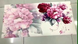 Tranh hoa lá trang trí phòng ngủ phòng khách VTC 1073567 dán tường 80 x 40 cm