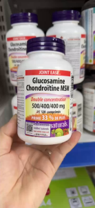 Webber Naturals Glucosamine Chondroitin MSM 500/400/400mg – Hỗ trợ xương khớp giảm đau nhức hiệu quả
