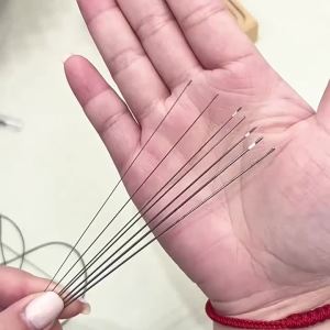 1/3/5 Bộ Kim Cài Hạt Có Móc Thép Dài Mỏng Có Ren Dùng Làm Trang Sức Tự Làm Thủ Công Dụng Cụ Kim Loại