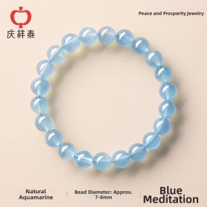 QINGXIANGTAI | Authentic Water Supplementing Natural Aquamarine Bracelet