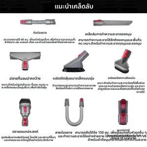 อะไหล่สำหรับเครื่องดูดฝุ่นแบบมือถือ Dyson V6 V7 V8 V10 V11 V12 V15  ไส้กรอง HEPA แบบล้างทำความสะอาดได้ หัวแปรงแบบลูกกลิ้ง