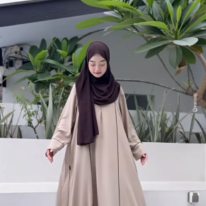 YHF - Azwa Abaya Dress S M L XL XXL - Gamis Wanita Muslim Remaja Casual Daily Vintage Bahan Crinkle