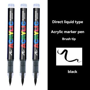 3Pcs/set Acrylic Paint Pens Markers Brush for Rock Painting Glass Stone Wood Tire Ceramic Metal DIY Fabric Canvas