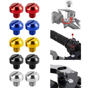 ฝาปิดรูกระจกมองหลังมอเตอร์ไซค์ CNC อลูมิเนียม M10 ป้องกันสนิม 2 ชิ้น สกรูยึดกระจกมองหลัง อุปกรณ์เสริมมอเตอร์ไซค์