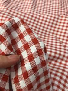 Vải Cotton sọc caro 8ly màu cam đất mềm m mát  (khổ 1m5)may đầm váyáo sơ miđồ bộ