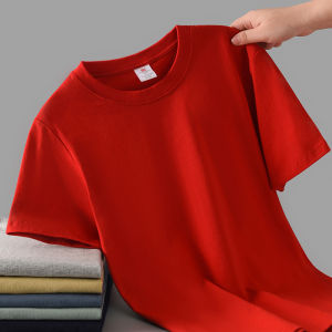 Pure Cotton Short Sleeve Base Shirt Couple Matching Summer T-Shirt Womens Inner Wear Casual Comfortable Breathable Cotton Top