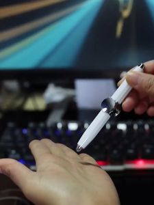 Elegant Rotating LED Light-Up Pen - Multifunctional Novelty Writing Tool