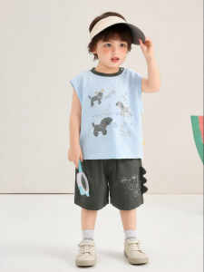CUTEPANDAS | Bộ Áo Không T Tay và Quần Ngắn cho Bé Trai