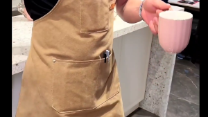 Fashion canvas kitchen apron Women Men Chef work apron Barbecue Restaurant Bar Shop Cafe Beauty Nail studio apron