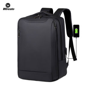 Wiresto กระเป๋าเป้สะพายหลังผู้ชายแฟชั่นกระเป๋าโน้ตบุ๊คสะพายหลังความจุขนาดใหญ่กระเป๋าถือกระเป๋าสะพายเดินทางเหมาะสำหรับแล็ปท็อป ≤ 15.6นิ้วกระเป๋าเป้สะพายหลังกันขโมยอเนกประสงค์