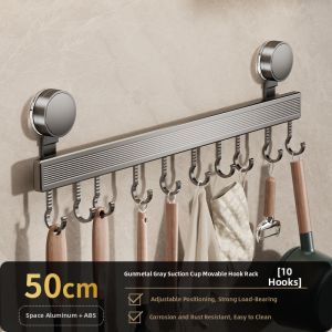 Non-drilling Pot Pan Storage Wall Rack Aluminum