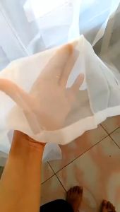 Vitrase Gorden 200x200 Mewah Vitrase gorden putih polos Lapisan gorden Jendela Murah