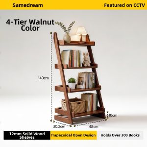 SAMEDREAM | Solid Wood Wall-mounted Bookshelf Storage