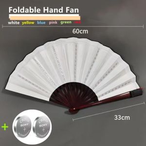 With Battery Foldable Hand Fan with Led Light Glowing Fluorescent Fan for Night Performance Dj Bar Club Room Party Decoration