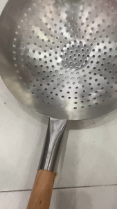 Vợt Vớt Xương Rau Củ INOX Cán Gỗ Loại DÀY Size 30cm