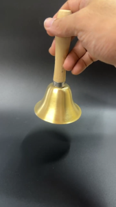 CARRISWERTE 8cm Internal Polished Thick Brass Bell Hand Bell School Bell Jingle Bell Loud Call Bell
