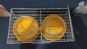 Galvanized Birds feeder and waterer Holder