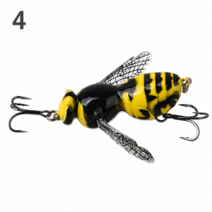 Hopeblaze Wasp Topwater Crawler Lures 5g/9g ABS Splash Hard Bait Black Nickel Treble Hook For Bass Perch Snakehead Catfish