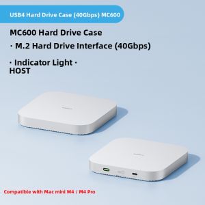 Hagibis | Mac Mini Compatible M4 SSD Expansion USB4 Hard Drive Enclosure 40Gbps Thunderbolt 5