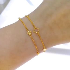 Rantai Tangan Fesyen Bajet Emas 916 Yon Hing
