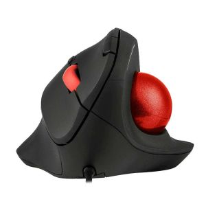Trackball Wired Vertical Ergonomic Design Mouse 1600DPI Adjustable 5-Buttons USB Optical Computer Mouse For PC Computer Laptop