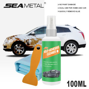 SEAMETAL Car Unloading Spray Self-adhesive Cleaning Agent Car Sticker Glass Decal Glue Mark Remover 100mL