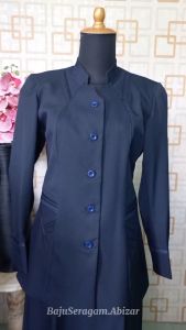 Seragam Dinas Blazer PNS Guru Warna Nevy Biru Dongker Kode 211 STELAN CELANA & ROK