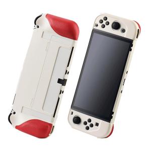 Red Stamp Switch Protective Case OLED Integrated Hard Shell Host Accessory Storage Bag Dust Cover Nintendo Game Console Base Insertable NS Japanese Edition Extended Battery Full Coverage Matte Protection Cover
