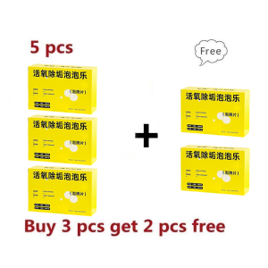 10pcs/box Multi-Purpose Oxygen Descaling Cleaner Active Oxygen Descaling Bubble Tea Stain Cleaning Agent Water Cup Washing Machine Effervescent Tablets 活氧除垢泡腾片