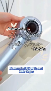 KEHEAL HC5P Flowing Silver High Speed Hair Dryer Pengering Rambut Profesional Strong Wind Low Watt