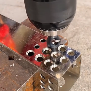 German Seiko 4pc Ti-HSS Reverse Countersink Drill Angled Chamfer Tool for Deburring & Taper Cutting woodworking