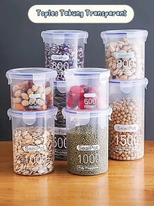 Toples PP Transparan Anti Tumpah: Penyimpanan Makanan yang Praktis & Berkualitas Tinggi